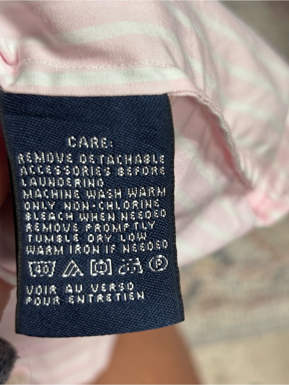 Ralph Lauren Pink and White Striped Button-Down Shirt - Picture 8 of 8